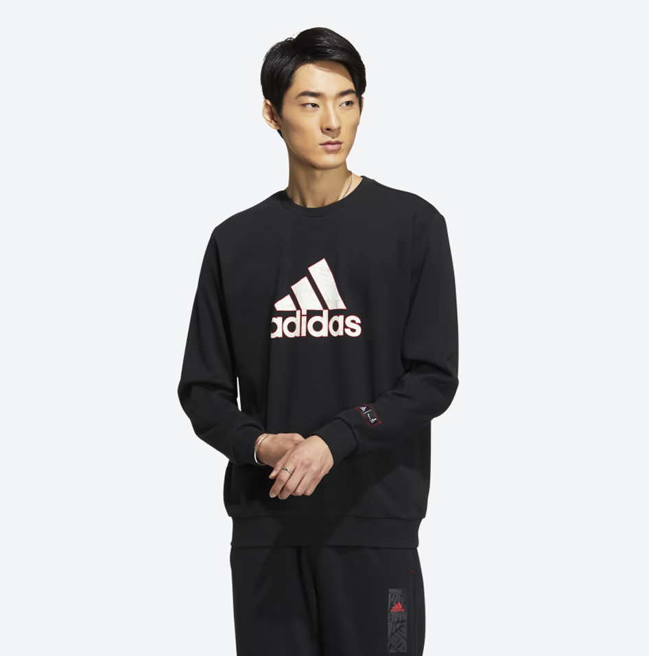 adidas graphic crew sweatshirt for men - ფოტო